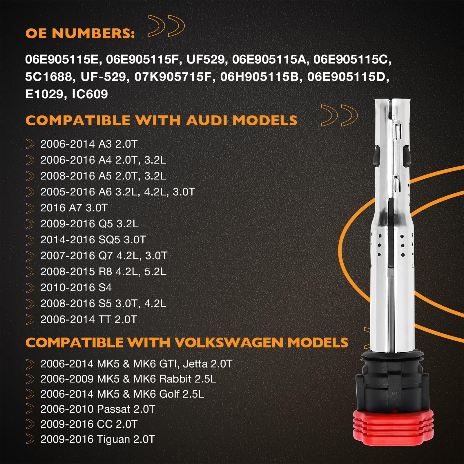 Amazon | イグニッションコイルパック4個セット Audi A4 A6 Q7 R8 S4